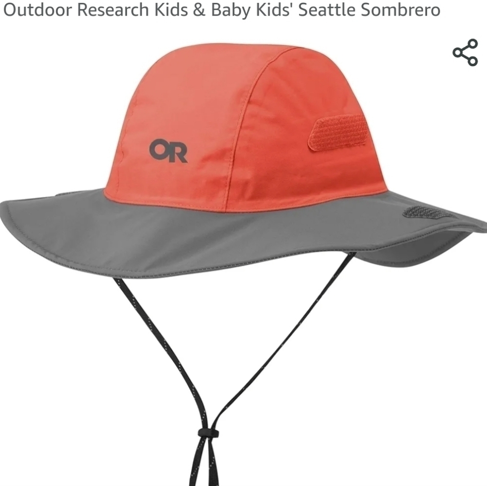 OUTDOOR RESEARCH Seattle Sombrero Pewter Orange Sun Hat Adjustable